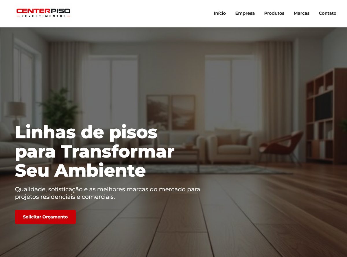Projeto Dev Duo: página da CenterPiso